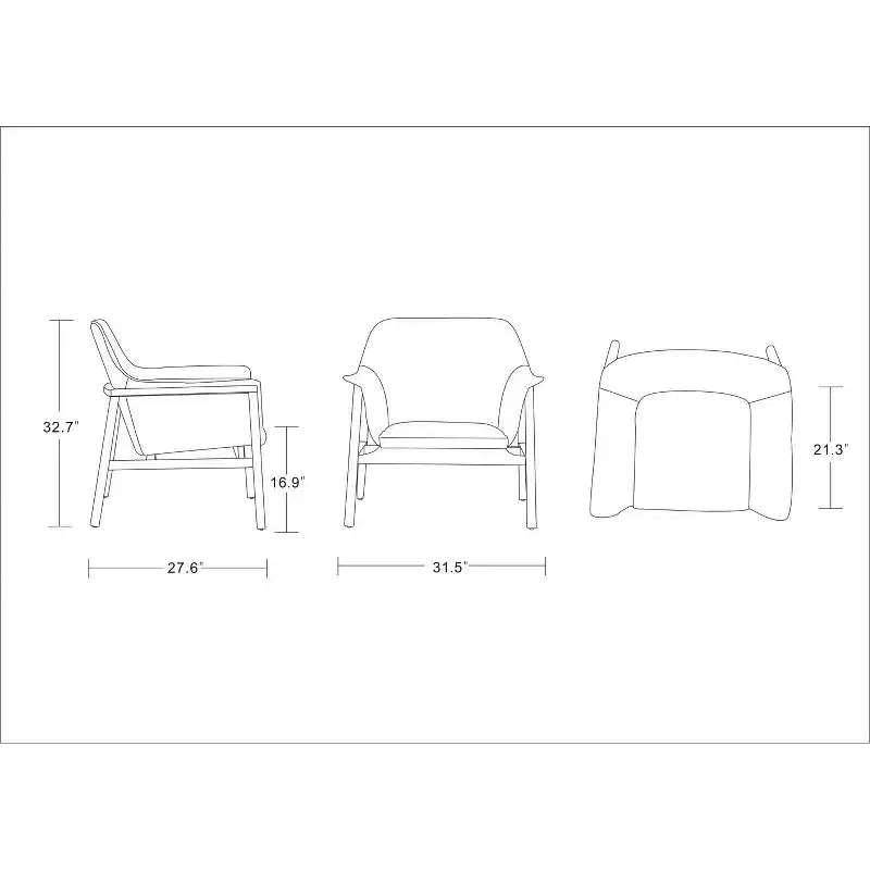 Ensemble de 2 chaises d'appoint Miller en lin tissé - Manhattan Comfort