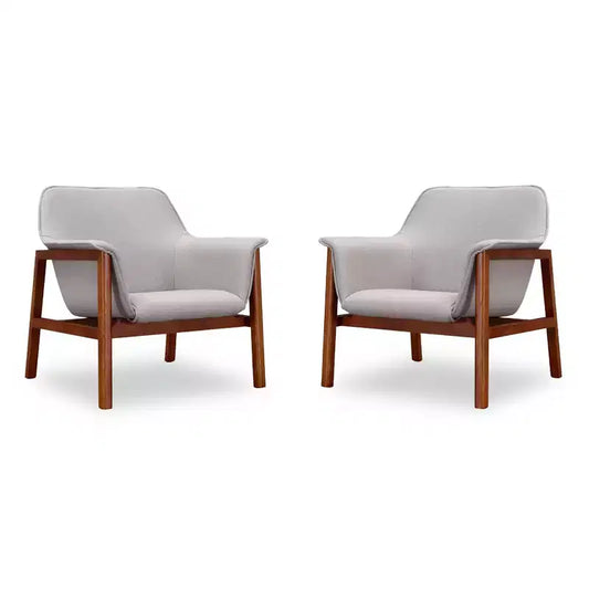 Set of 2 Miller Linen Weave Accent Chairs - Manhattan Comfort