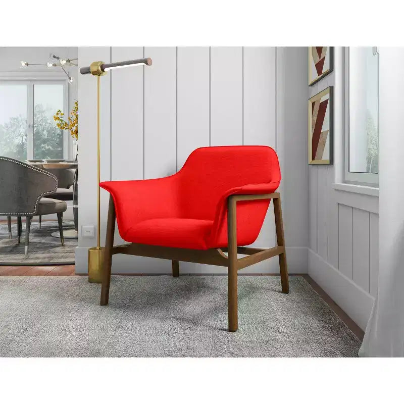 Ensemble de 2 chaises d'appoint Miller en lin tissé - Manhattan Comfort