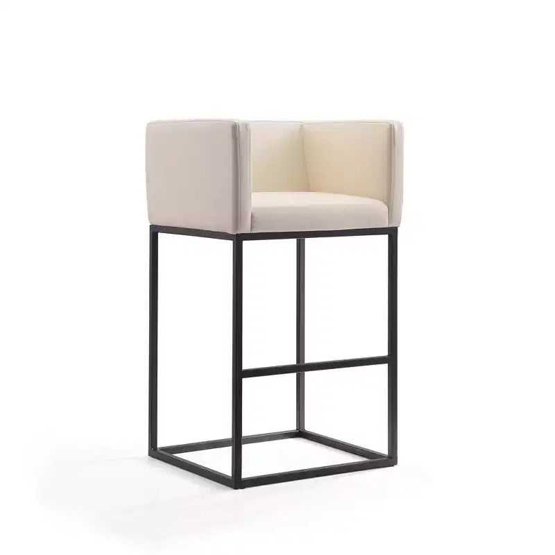 Lot de 2 tabourets de bar rembourrés Embassy en métal – Manhattan Comfort