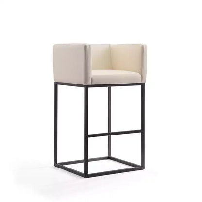 Lot de 2 tabourets de bar rembourrés Embassy en métal – Manhattan Comfort
