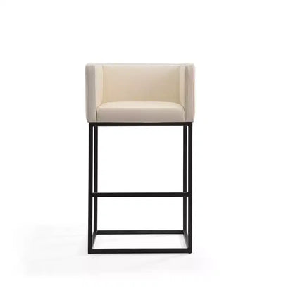 Lot de 2 tabourets de bar rembourrés Embassy en métal – Manhattan Comfort