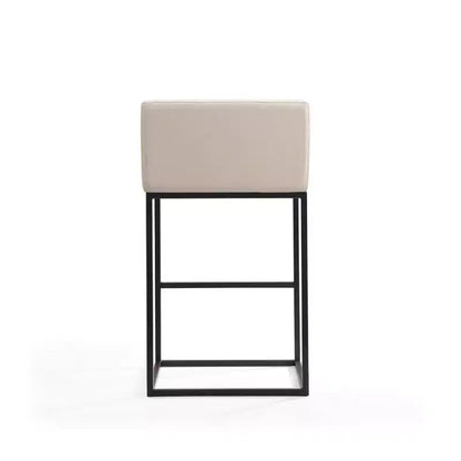 Lot de 2 tabourets de bar rembourrés Embassy en métal – Manhattan Comfort