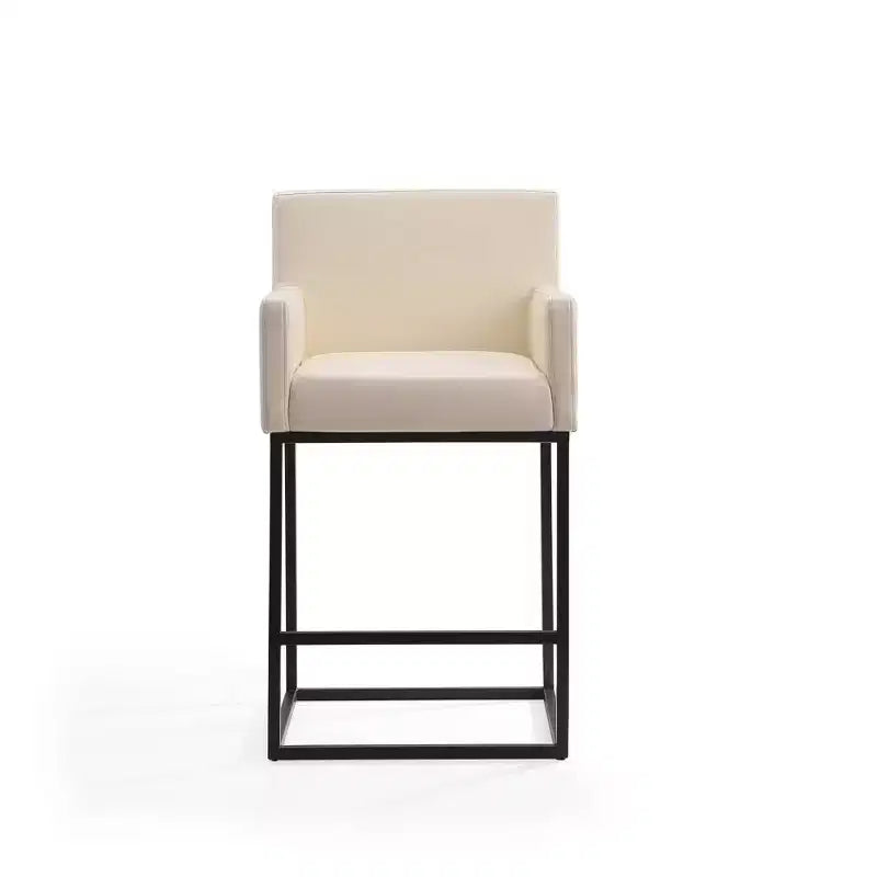 Lot de 2 tabourets de bar rembourrés en métal Ambassador - Manhattan Comfort