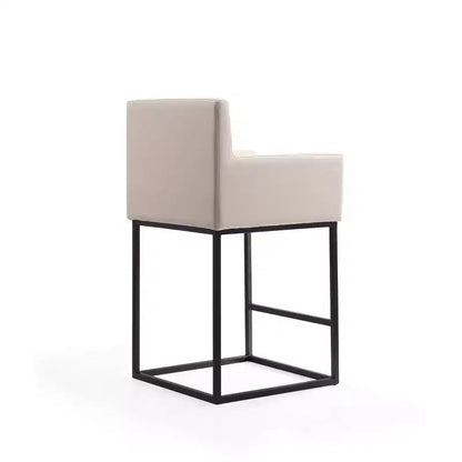 Lot de 2 tabourets de bar rembourrés en métal Ambassador - Manhattan Comfort