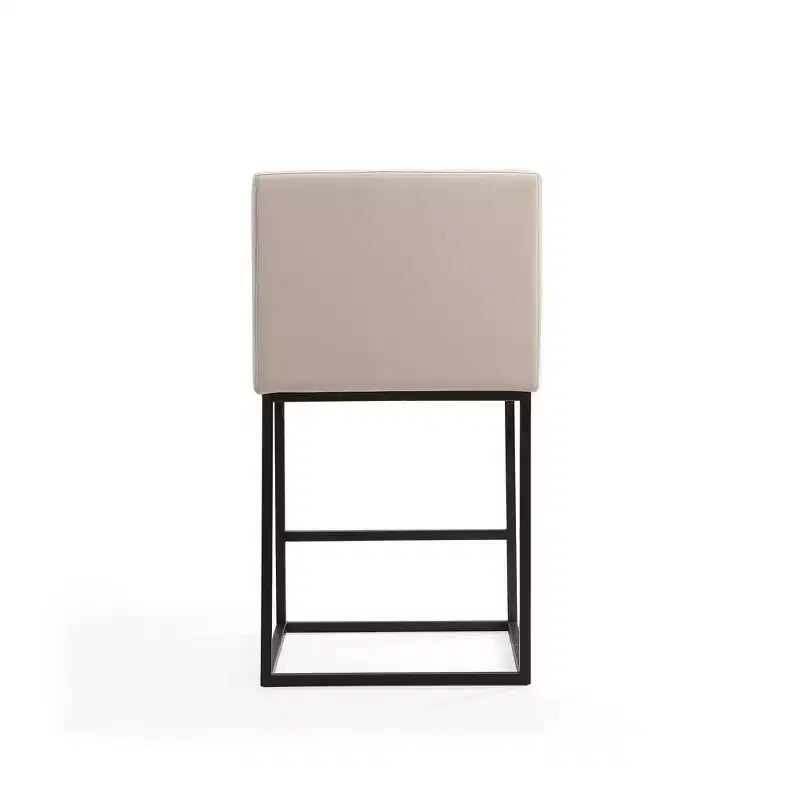 Lot de 2 tabourets de bar rembourrés en métal Ambassador - Manhattan Comfort
