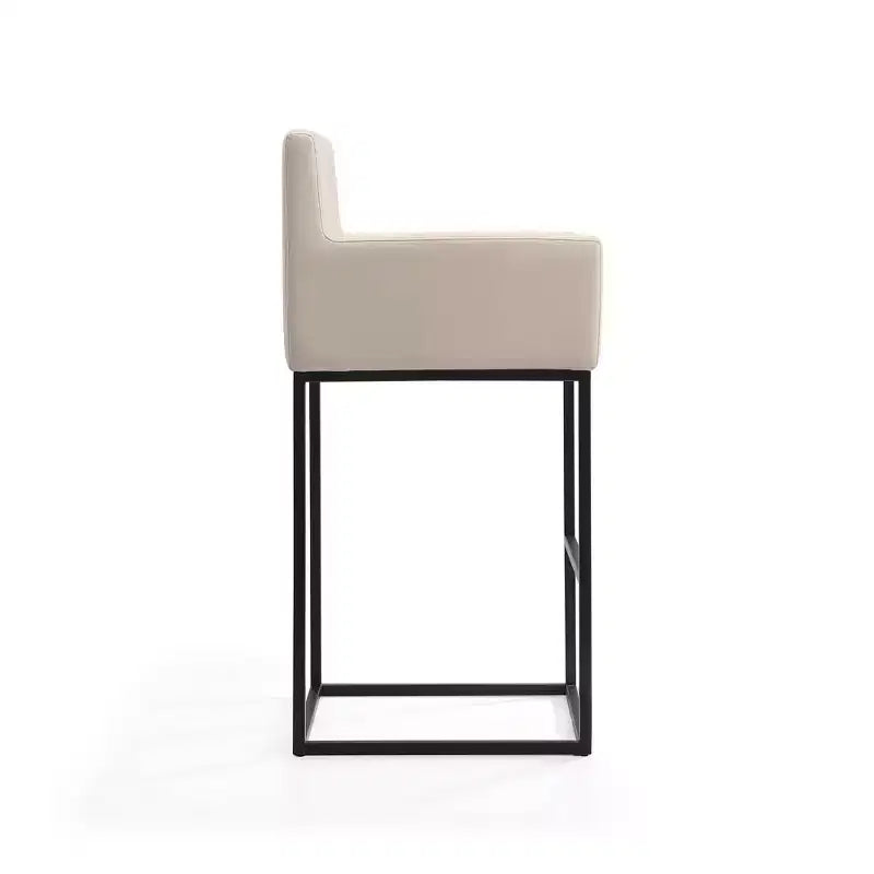 Lot de 2 tabourets de bar rembourrés en métal Ambassador - Manhattan Comfort