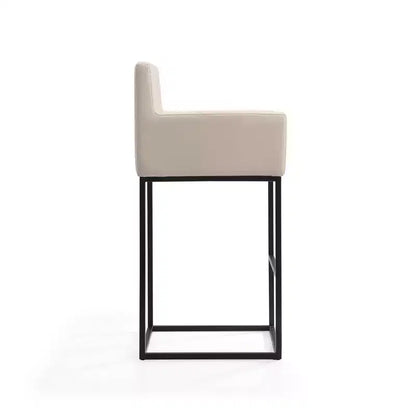 Lot de 2 tabourets de bar rembourrés en métal Ambassador - Manhattan Comfort