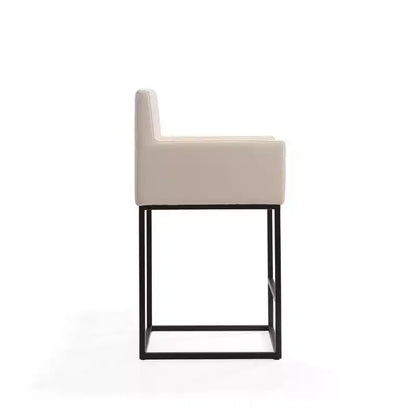 Lot de 2 tabourets de bar rembourrés en métal Ambassador - Manhattan Comfort