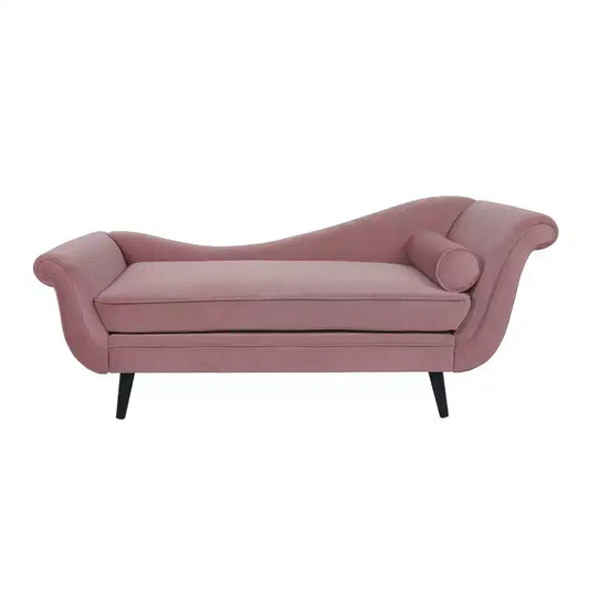 Calvert Contemporary Scroll Arms Velvet Chaise Lounge - Christopher Knight Home