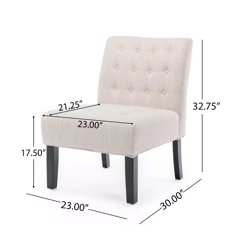 Lot de 2 chaises d'appoint contemporaines en tissu capitonné Lewis - Christopher Knight Home