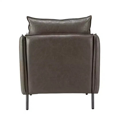 Fauteuil de salon en cuir vegan avec pieds en métal Felix Upholstery | KARAT HOME