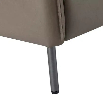 Fauteuil de salon en cuir vegan avec pieds en métal Felix Upholstery | KARAT HOME