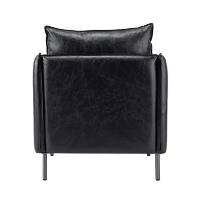 Fauteuil de salon en cuir vegan avec pieds en métal Felix Upholstery | KARAT HOME