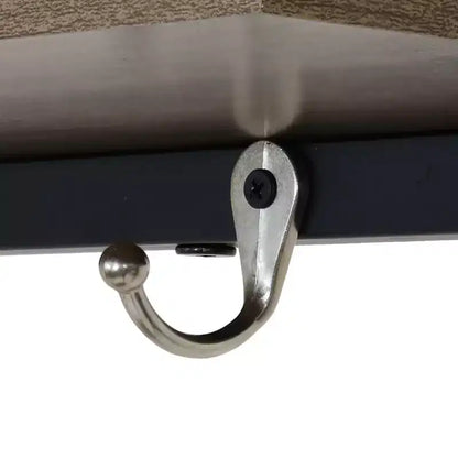 Banc-vestiaire de style industriel Sunnydaze pour intérieur, avec porte-manteau et étagère à chaussures – Étagères en panneaux de particules avec cadre en acier thermolaqué – Marron – 170 cm