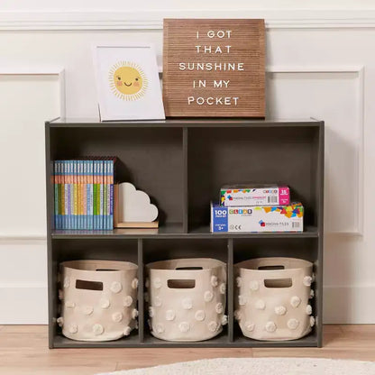 Meuble de rangement simple face 5 compartiments ECR4Kids Streamline, 76 cm, mobilier pour enfants