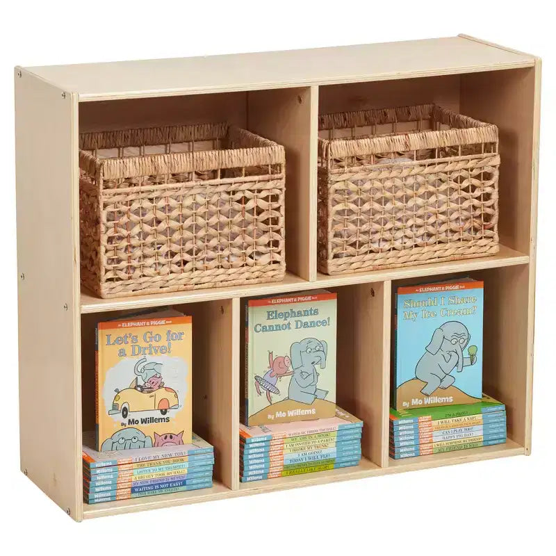 Meuble de rangement simple face 5 compartiments ECR4Kids Streamline, 76 cm, mobilier pour enfants