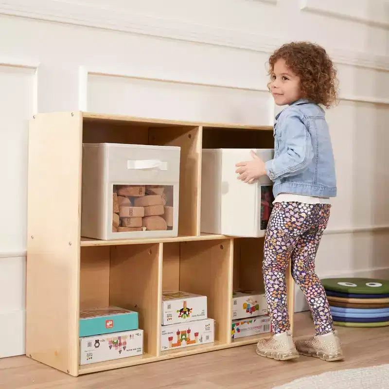 Meuble de rangement simple face 5 compartiments ECR4Kids Streamline, 76 cm, mobilier pour enfants