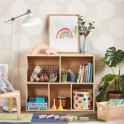 Meuble de rangement simple face 5 compartiments ECR4Kids Streamline, 76 cm, mobilier pour enfants
