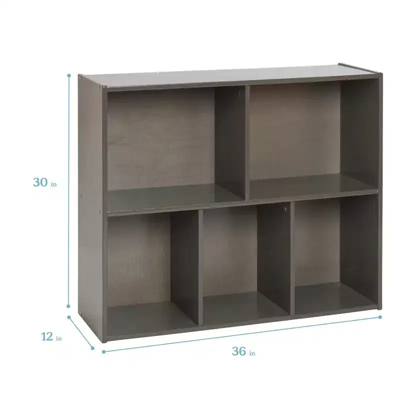 Meuble de rangement simple face 5 compartiments ECR4Kids Streamline, 76 cm, mobilier pour enfants