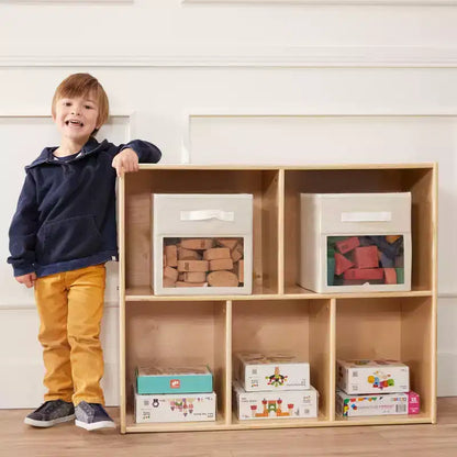 Meuble de rangement simple face 5 compartiments ECR4Kids Streamline, 76 cm, mobilier pour enfants