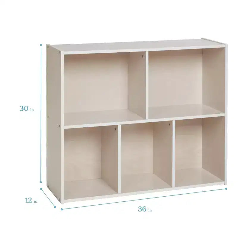 Meuble de rangement simple face 5 compartiments ECR4Kids Streamline, 76 cm, mobilier pour enfants