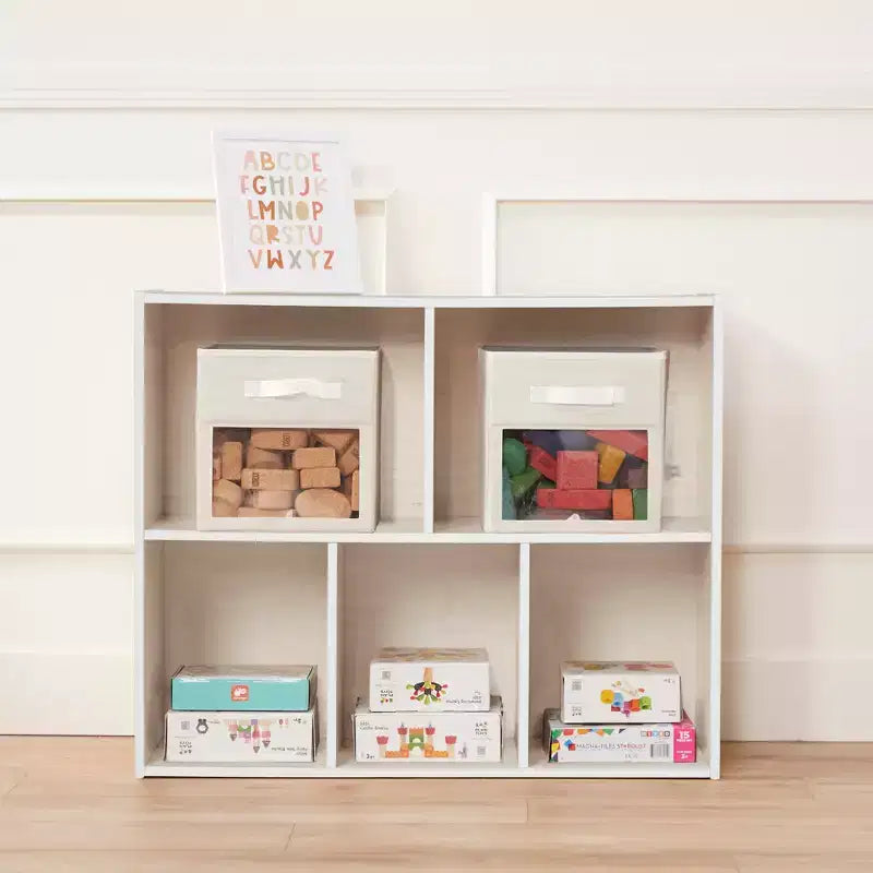 Meuble de rangement simple face 5 compartiments ECR4Kids Streamline, 76 cm, mobilier pour enfants