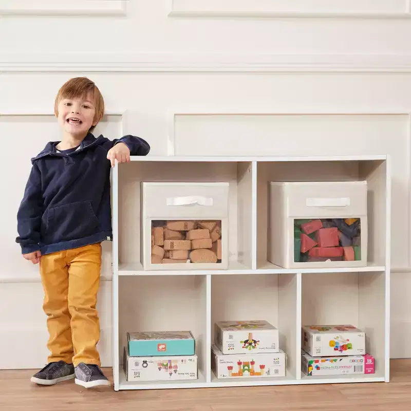 Meuble de rangement simple face 5 compartiments ECR4Kids Streamline, 76 cm, mobilier pour enfants