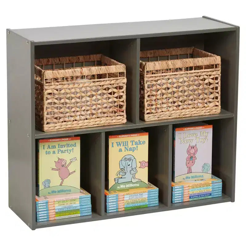 Meuble de rangement simple face 5 compartiments ECR4Kids Streamline, 76 cm, mobilier pour enfants