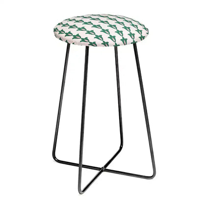 Maritza Lisa Retro Floral Counter Height Barstool - Deny Designs