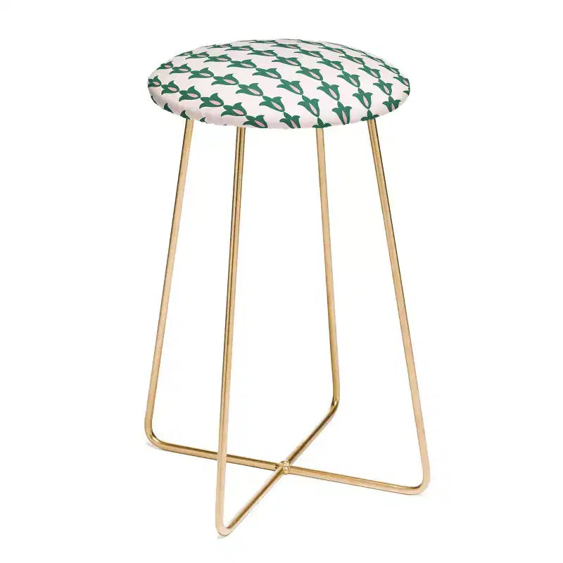 Tabouret de bar à hauteur de comptoir rétro floral Maritza Lisa - Deny Designs