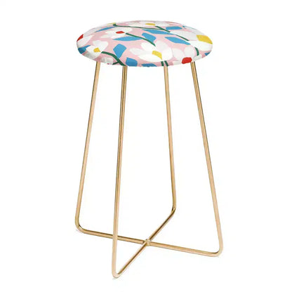 Maritza Lisa White Springs Florals Tabouret de bar hauteur comptoir - Deny Designs