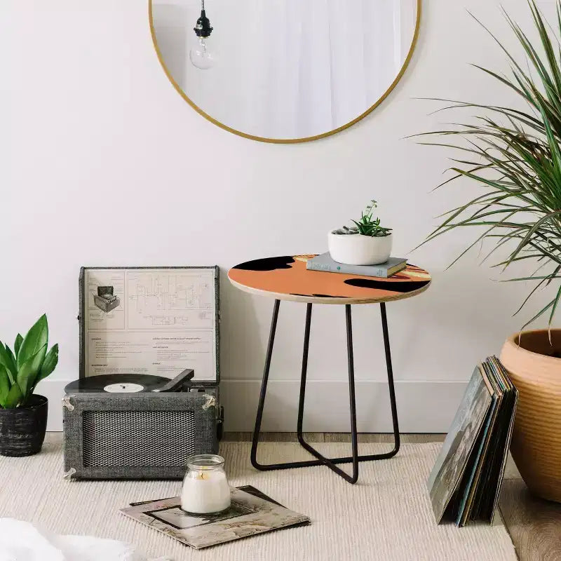 Table d'appoint ronde EELISE_NDRI Mean Greens - Deny Designs