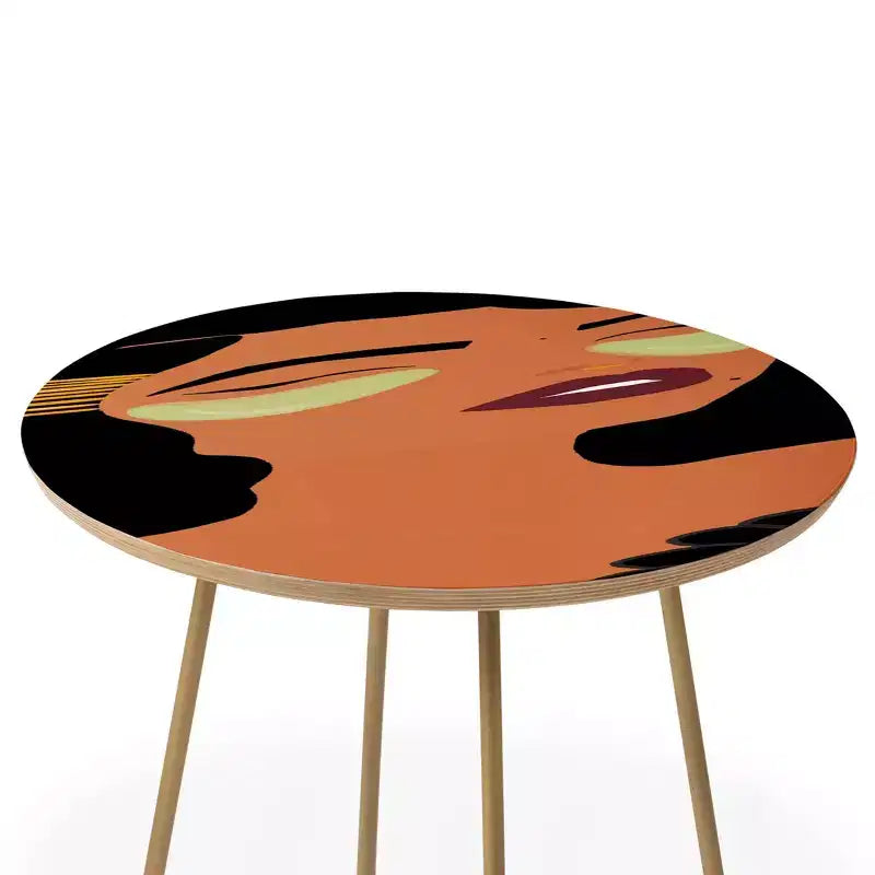Table d'appoint ronde EELISE_NDRI Mean Greens - Deny Designs
