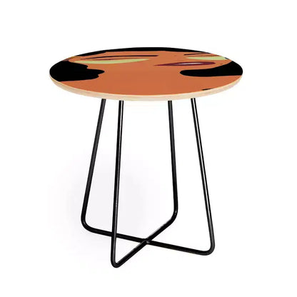 EELISE_NDRI Mean Greens Round Side Table - Deny Designs