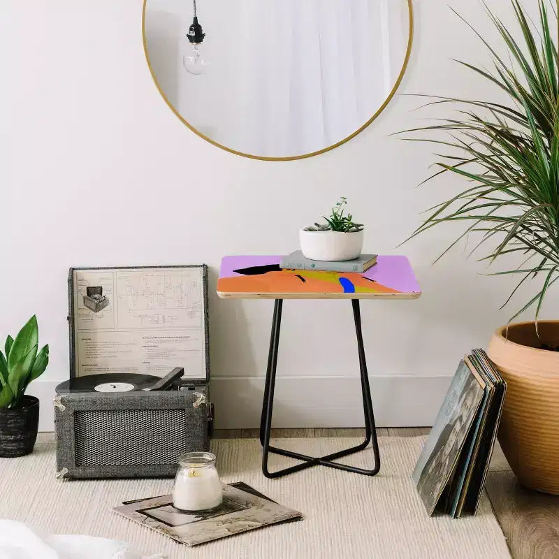EELISE_NDRI K Table d'appoint carrée Thanks - Deny Designs