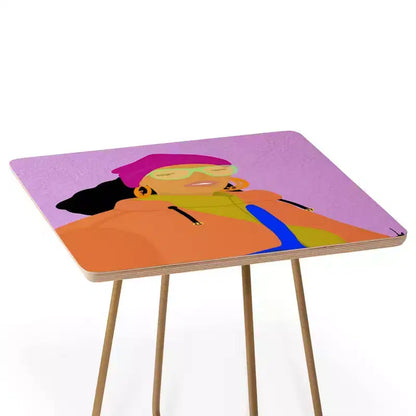 EELISE_NDRI K Table d'appoint carrée Thanks - Deny Designs