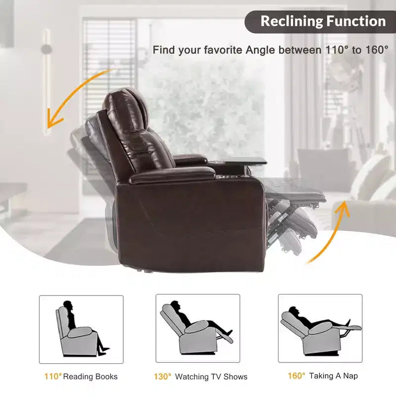 Fauteuil inclinable électrique avec port de chargement USB - ModernLuxe