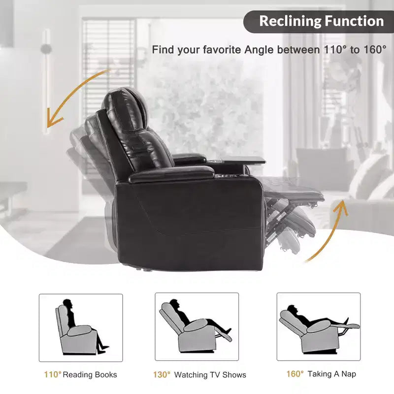 Fauteuil inclinable électrique avec port de chargement USB - ModernLuxe