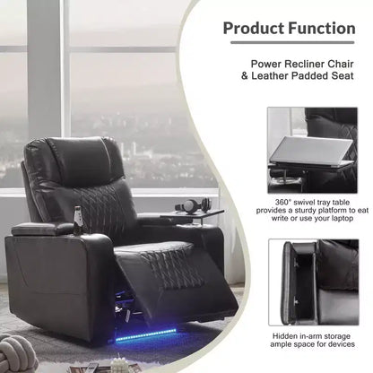 Fauteuil inclinable électrique avec port de chargement USB - ModernLuxe