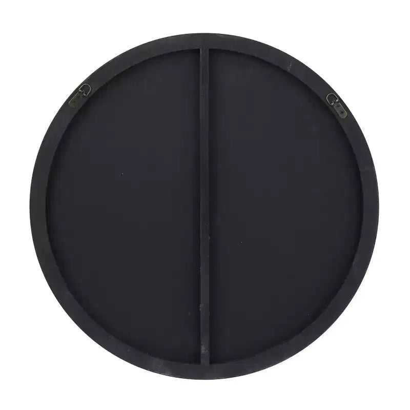 Miroir Mural Rond en Bois avec Cadre Mince Minimaliste - Olivia & May