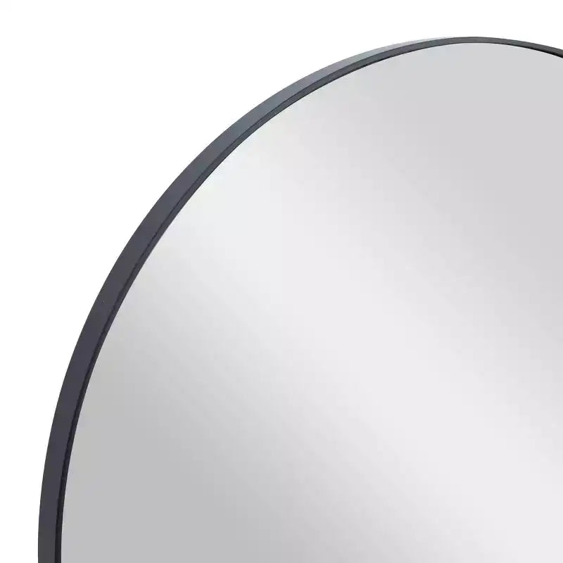 Miroir Mural Rond en Bois avec Cadre Mince Minimaliste - Olivia & May