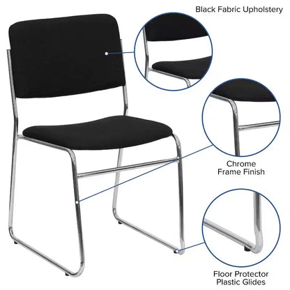 Flash Furniture Lot de 4 Chaises empilables haute densité HERCULES Series 500 lb avec base luge