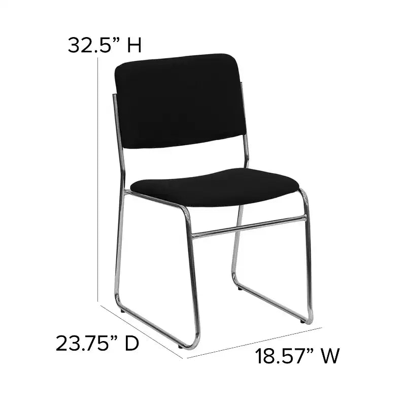 Flash Furniture Lot de 4 Chaises empilables haute densité HERCULES Series 500 lb avec base luge