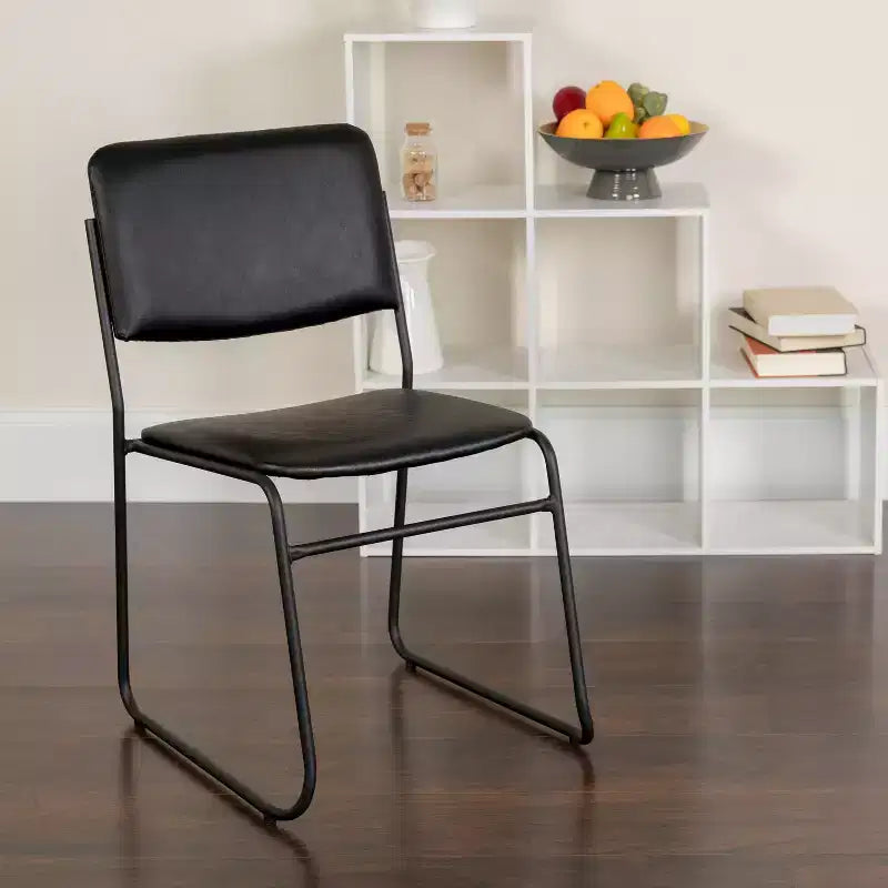 Flash Furniture Lot de 4 Chaises empilables haute densité HERCULES Series 500 lb avec base luge