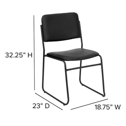 Flash Furniture Lot de 4 Chaises empilables haute densité HERCULES Series 500 lb avec base luge