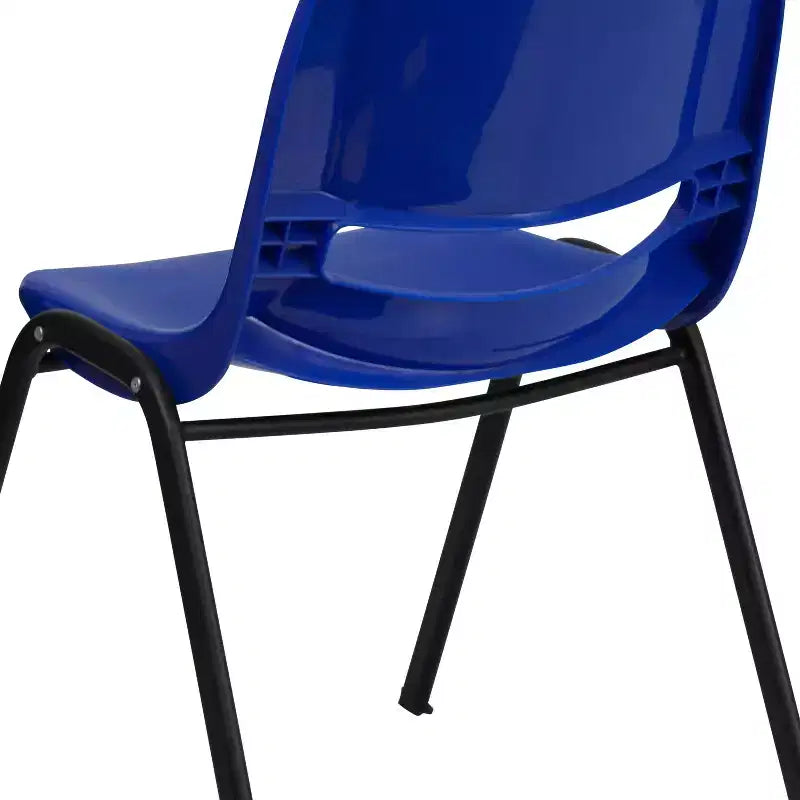 Lot de 4 chaises empilables ergonomiques Flash Furniture HERCULES Series 880 lb avec cadre en métal