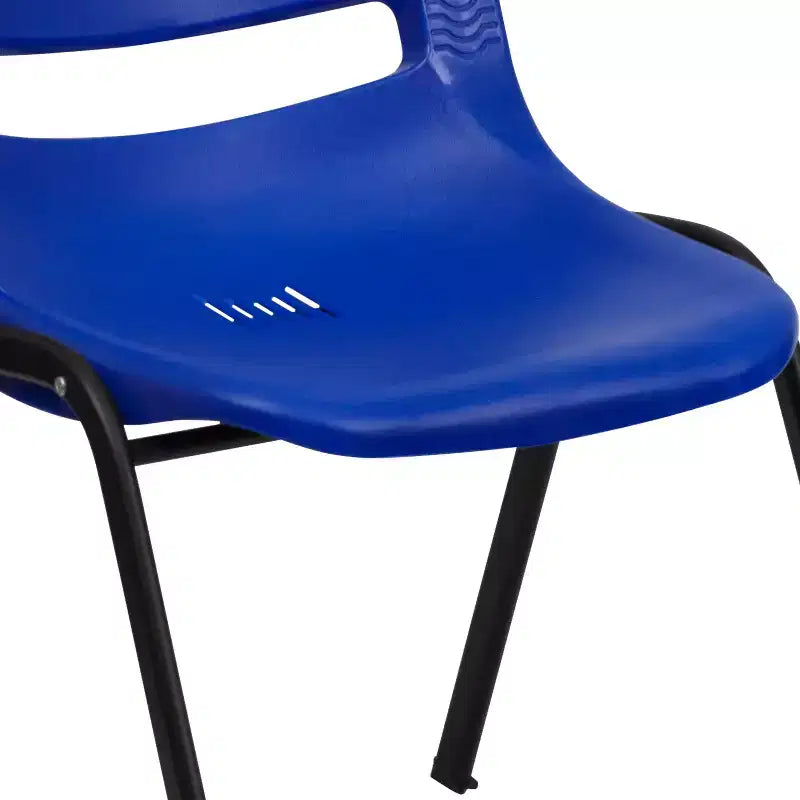 Lot de 4 chaises empilables ergonomiques Flash Furniture HERCULES Series 880 lb avec cadre en métal