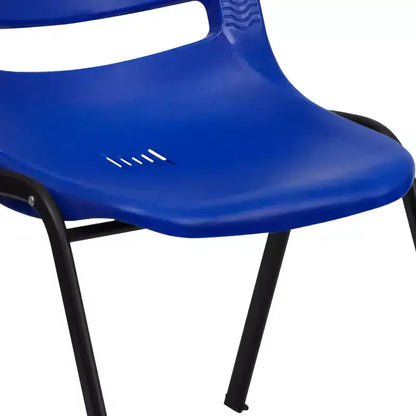 Lot de 4 chaises empilables ergonomiques Flash Furniture HERCULES Series 880 lb avec cadre en métal