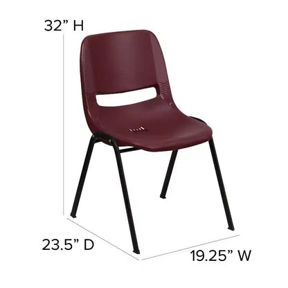 Lot de 4 chaises empilables ergonomiques Flash Furniture HERCULES Series 880 lb avec cadre en métal